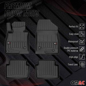 Mazda 3 Floor Mat - Omac - Proline Premium TPE - Black - '14-'18 Mazda 3 Floor Mat - Omac - Proline Premium TPE - Black - '14-'18